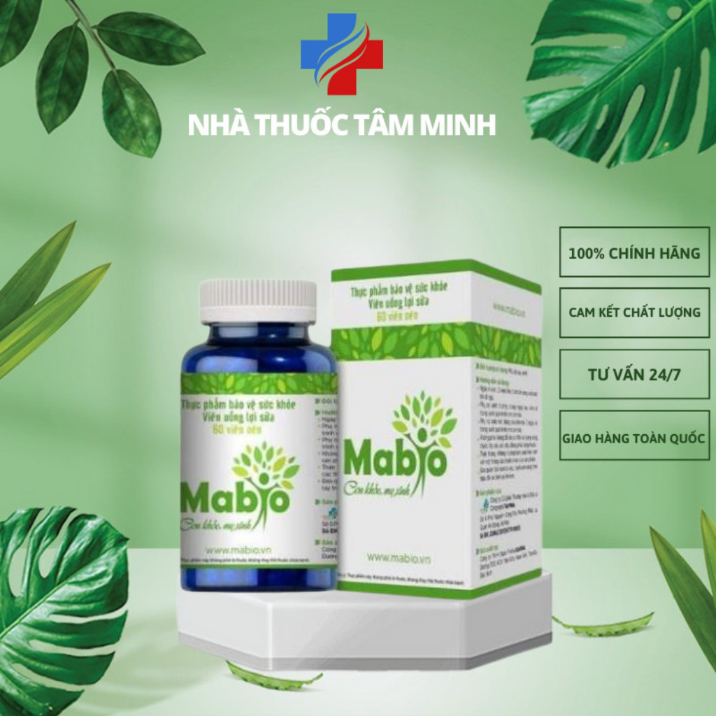 Viên uống lợi sữa mabio,hỗ trợ giúp lợi sữa,tăng lượng sữa,chất lượng sữa,cam kết chính hãng - nhà thuốc tâm minh