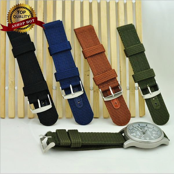 Dây đồng hồ vải dù nato loại mềm size 18mm 20mm 22mm 24mm siêu đẹp