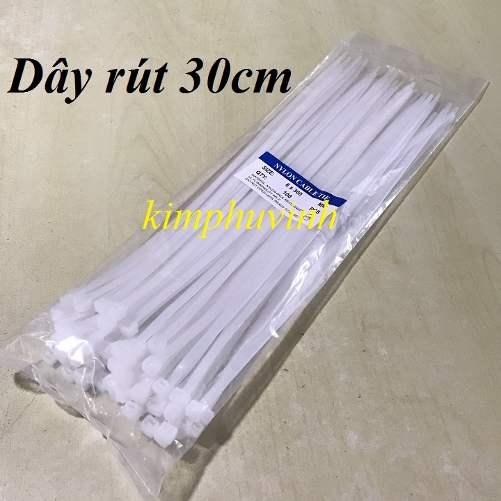 70 cộng/bịch - 8x300mm dây rút nhựa - dây zip