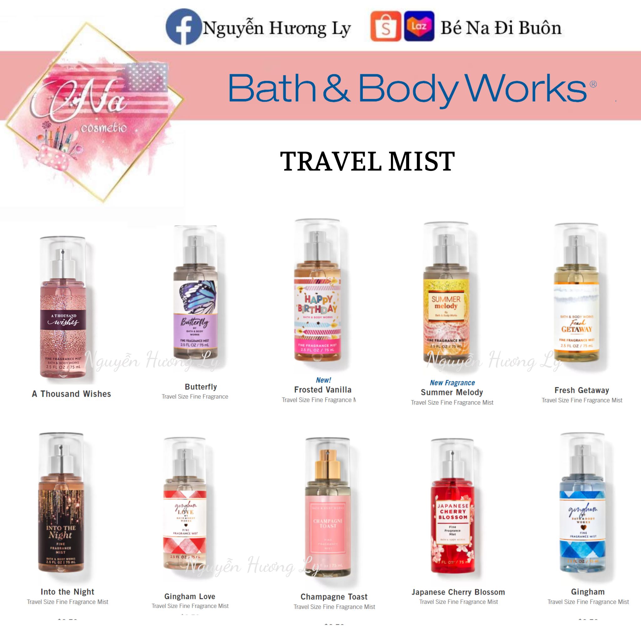 Body mist travel mist 75ml
