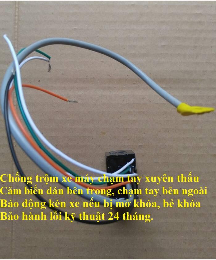 Chống trộm cướp xe máy cảm biến chạm tay xuyên thấu báo động kèn xe