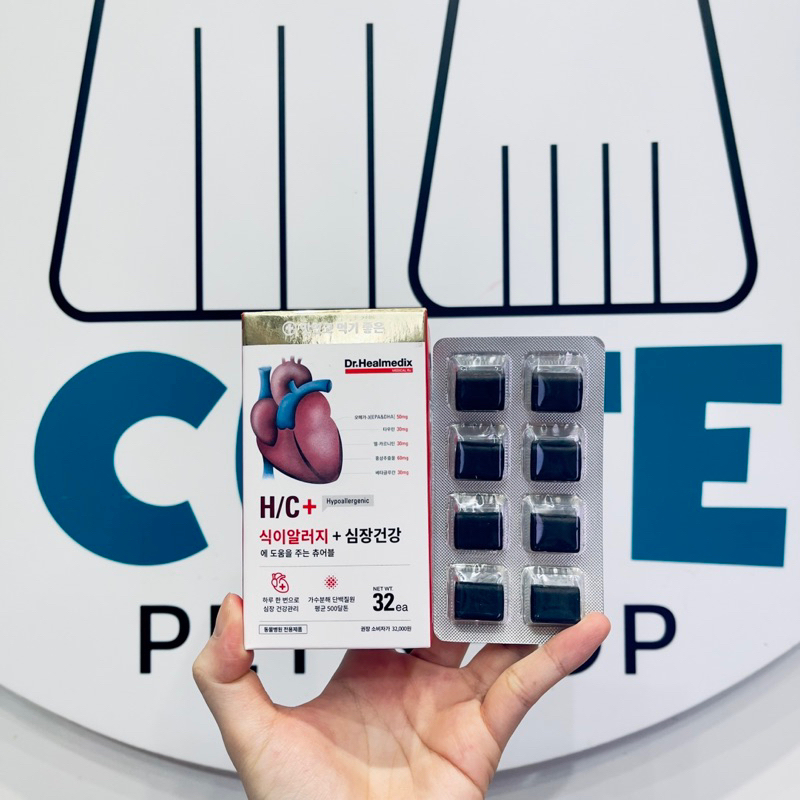 1viên uống hỗ trợ sức khỏe tim mạch cho chó mèo dr.healmedix chewable h/c