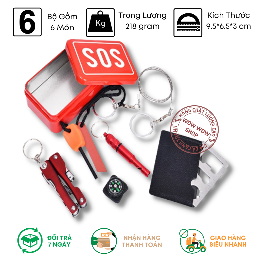 [HCM]Hộp Sinh Tồn Dã Ngoại Phụ Kiện Phượt Thủ
