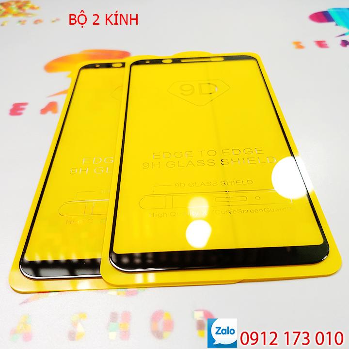 Bộ 2 Kính cường lực OPPO F7 Youth full màn hình 9D [ĐEN] / Kính cường lực OPPO F7 Youth tràn màn hình - SEASHOP