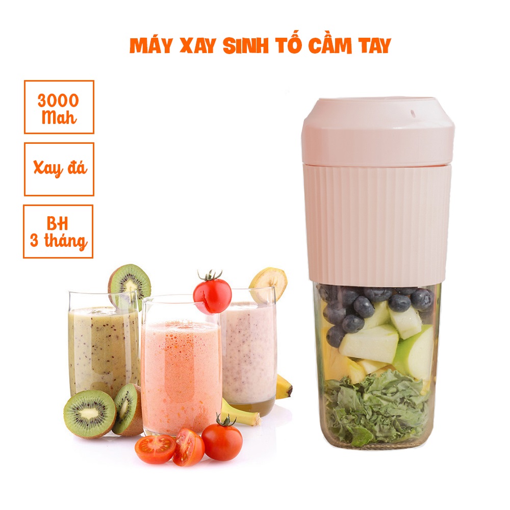 Máy xay sinh tố - máy xay hoa quả - máy xay sinh tố mini - máy xay hoa quả mini - máy xay sinh tố cầm tay juice cup - pin 3000 mah - bảo hành 1 đổi 1 trong 90 ngày - mianz mart