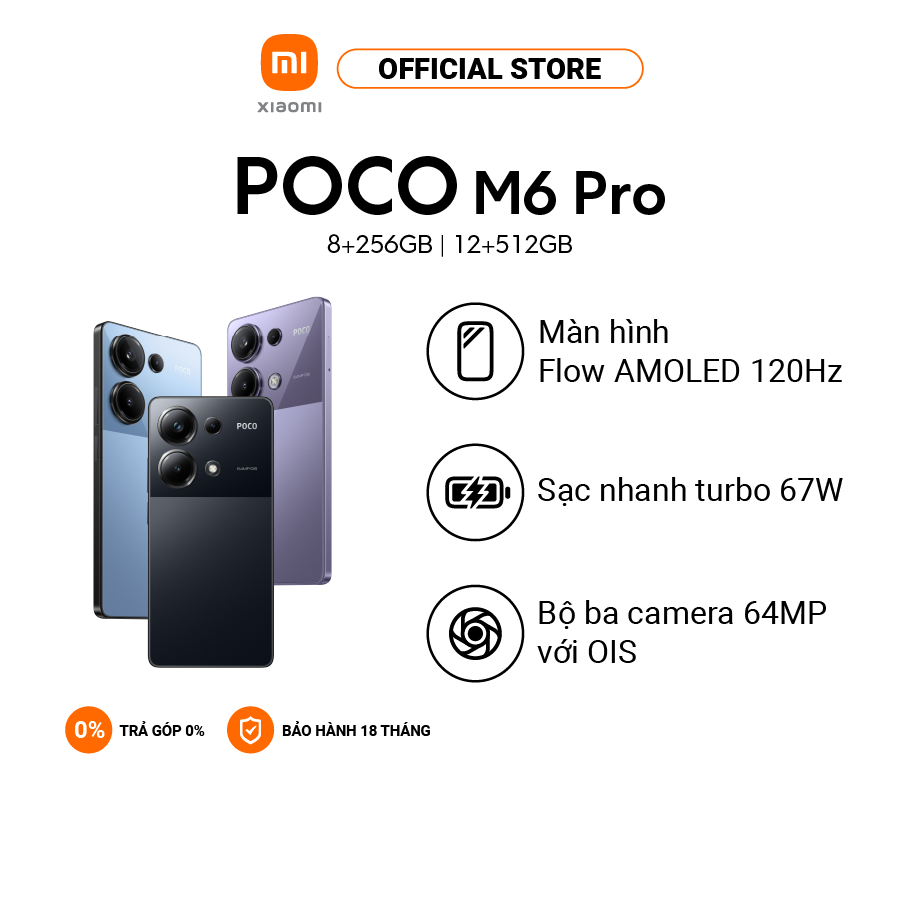 Điện thoại thông minh poco m6 pro