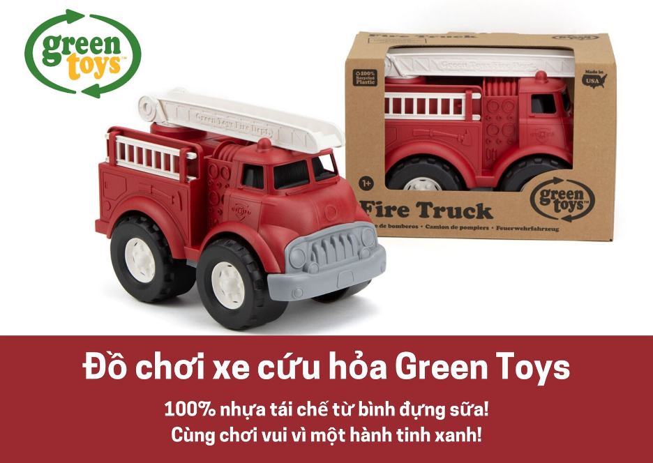 HCMFIRE TRUCK  Xe Cứu Hỏa  của hãng Green Toys. Made in 100% USA