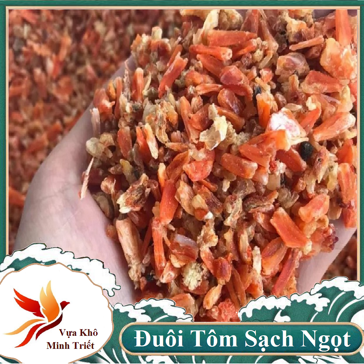 Đuôi tôm vụn, vụn tôm khô siêu rẻ dùng xào cơm, xào bắp, kho quẹt 500gr  ĐUÔI TÔM VỰA KHÔ MINH TRIẾT