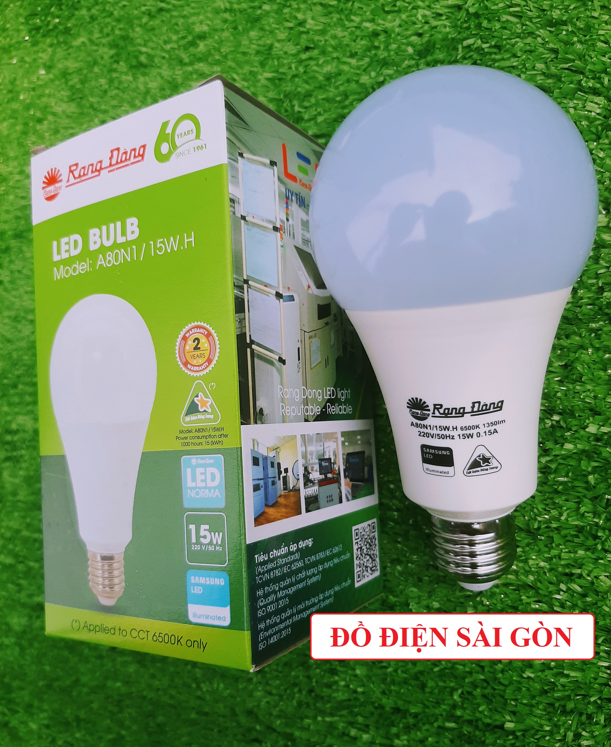 Bóng đèn led buld 15w tròn rạng đông chính hãng bảo hành 24 tháng