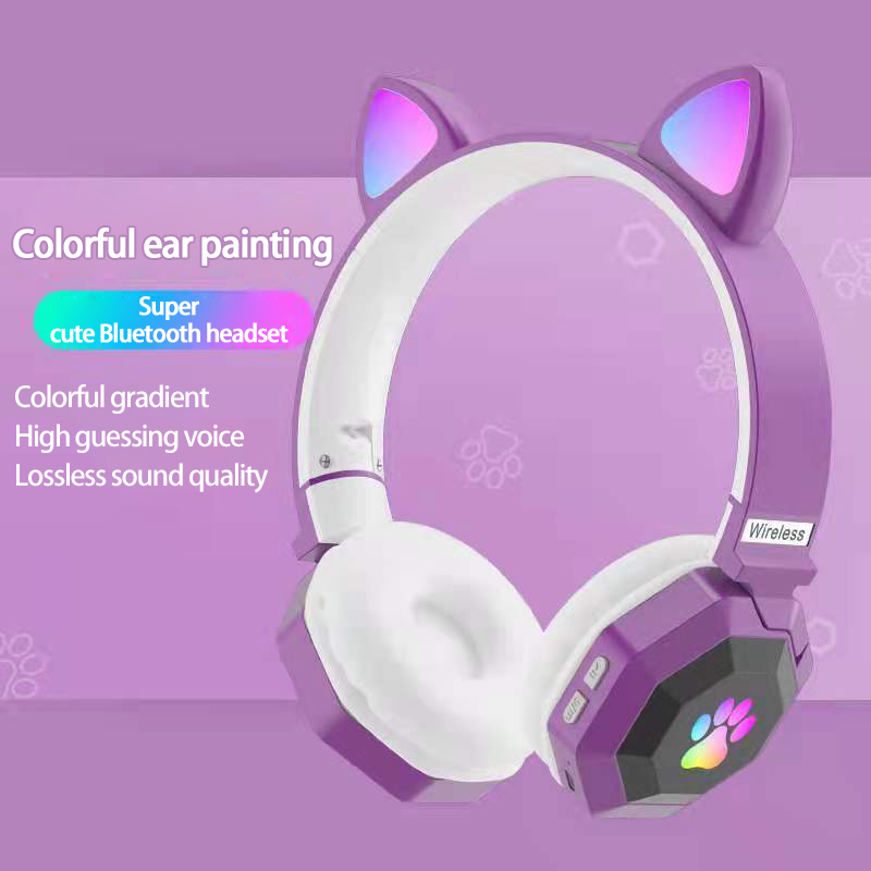 Elewings [C O D] Tai Nghe Tai Mèo Mới Nhất Tai Nghe Bluetooth Không Dây Tai Mèo Dễ Thương Phát Sáng Tai Nghe Chơi Game Thể Thao Âm Nhạc