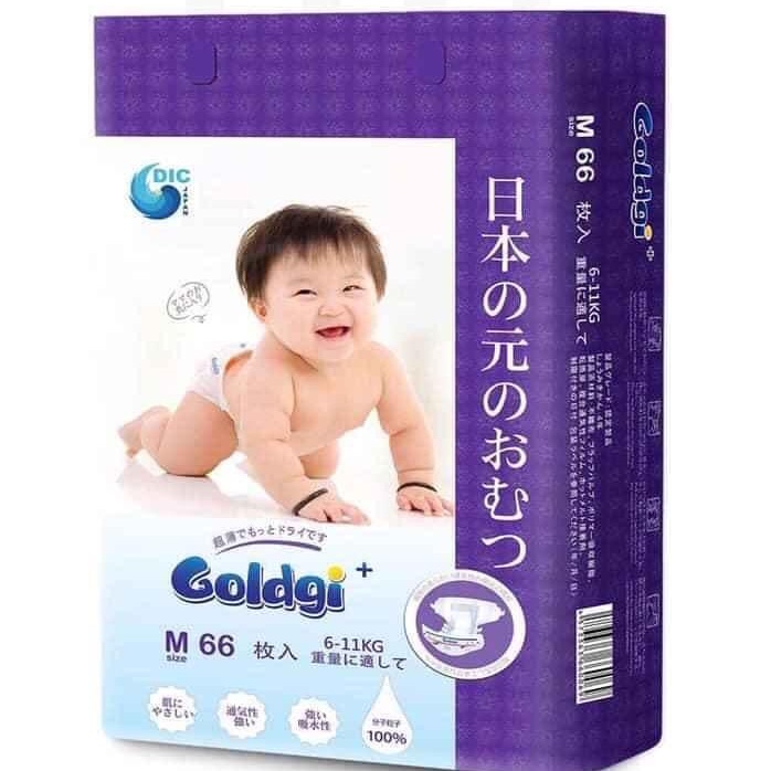 Tã/ bỉm dán goldgi +hàng nội địa nhật cao cấp size nb92 / s84 / m66