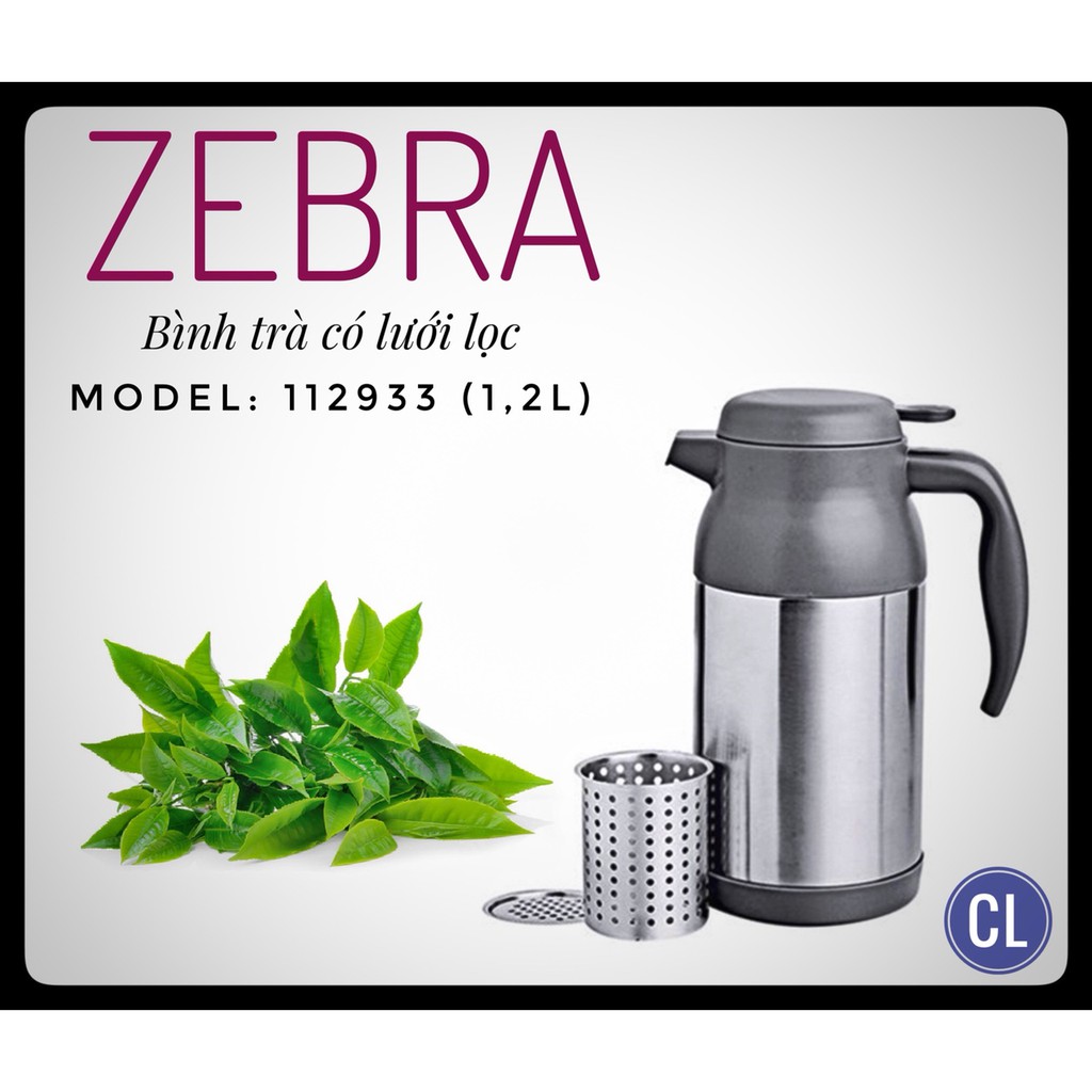 Bình trà có lọc zebra 1.2l - 112932