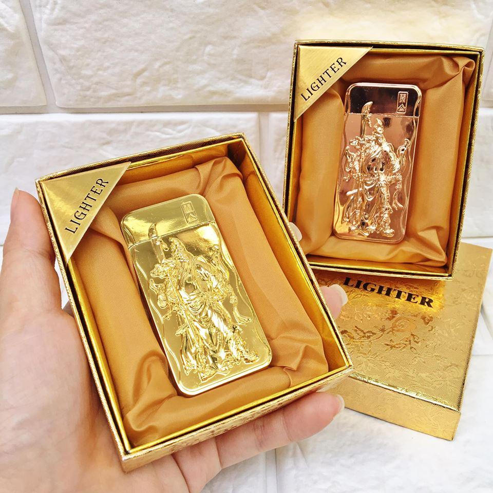 Bật lửa khè hình quan công vàng - - gia phú store