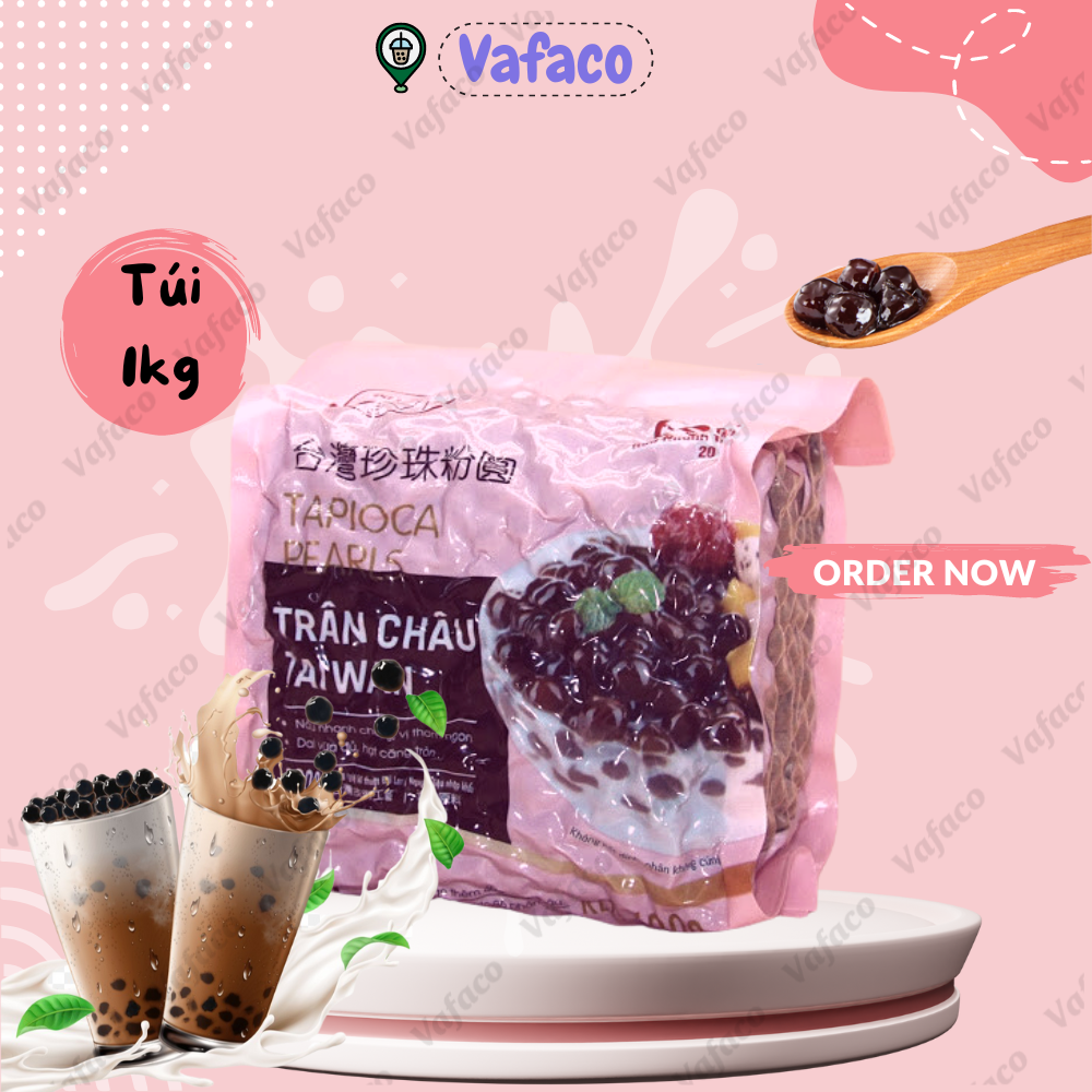Trân Châu Đen Đài Loan Cao Cấp (1kg) - Trân Châu Caramel Ngon Hơn Trường Lạc Wonderful