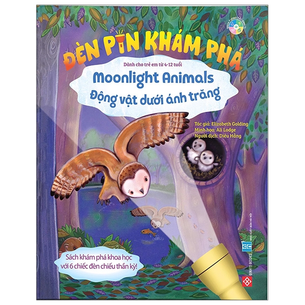 Fahasa - đèn pin khám phá - moonlight animals - động vật dưới ánh trăng