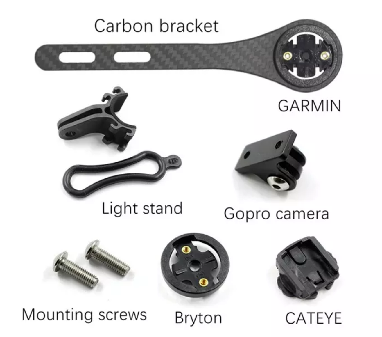 Giá đỡ đồng hồ sợi Carbon 3 trong 1 dùng cho GARMIN CATEYE