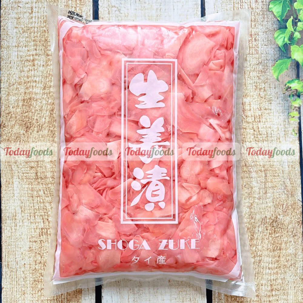 Gừng hồng cắt lát Shoga Zuke 1.5kg Thái Lan | Ăn kèm sushi, sashimi