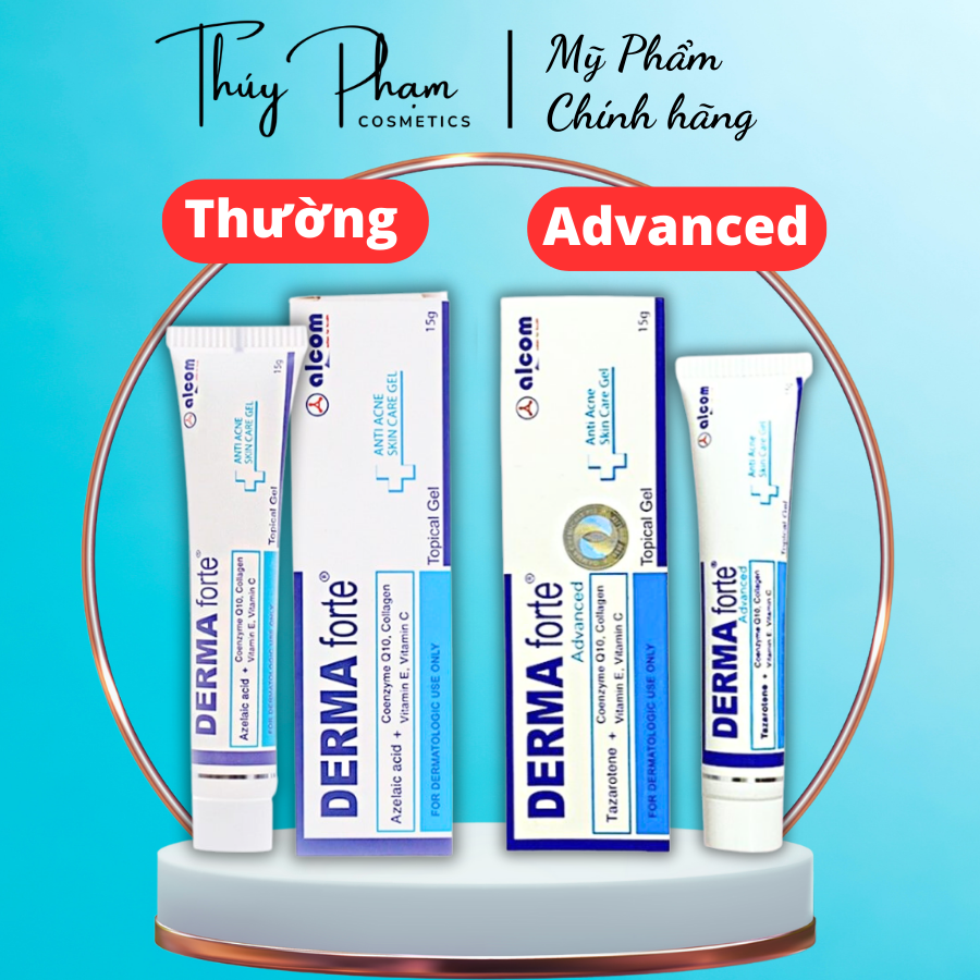 Gel Derma Forte gel giảm mụn trứng cá, gel giảm mụn đầu đen, mờ thâm mụn