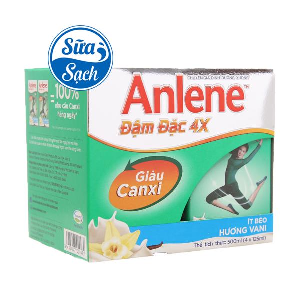 Lốc 4 Hộp Sữa Nước Anlene Ít Béo 500ml (4 x 125ml)