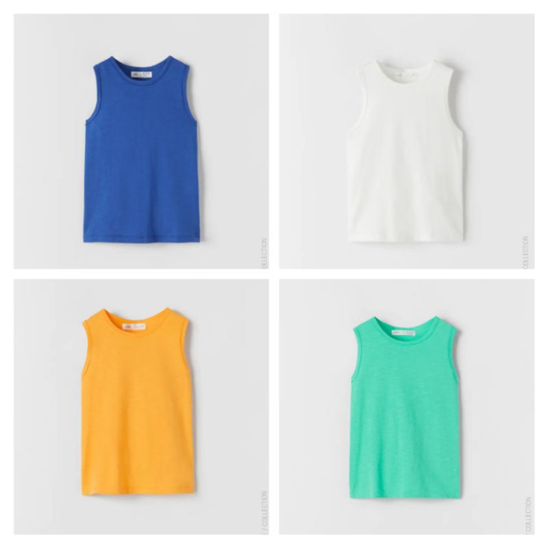 Áo ba lỗ zara auth bé trai