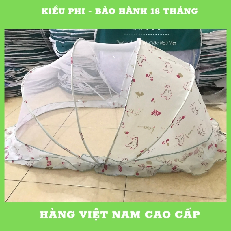 Màn chụp cho bé chống muỗi ⚡KIỀU PHI⚡- mùng chụp cho bé trai gái sơ sinh, bé lớn gấp gọn siêu tiện hàng Việt Nam- bảo hành 18 tháng