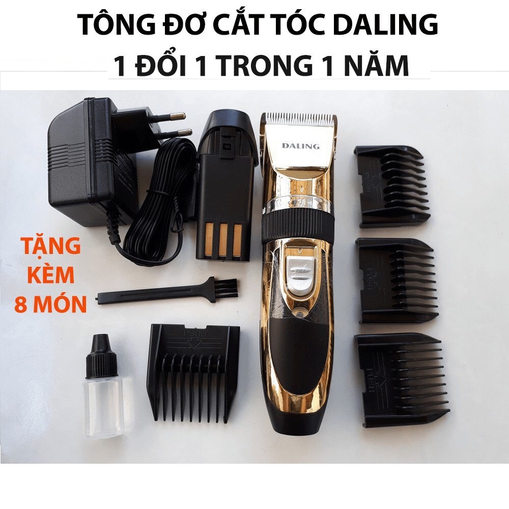 [HÀNG TỐT- GIẢM THÊM 12%] Tông Đơ Cắt Tóc Cao Cấp Daling 1006 | Tặng Kèm 1 Pin Dự Phòng | Tăng Đơ Cắt Tóc
