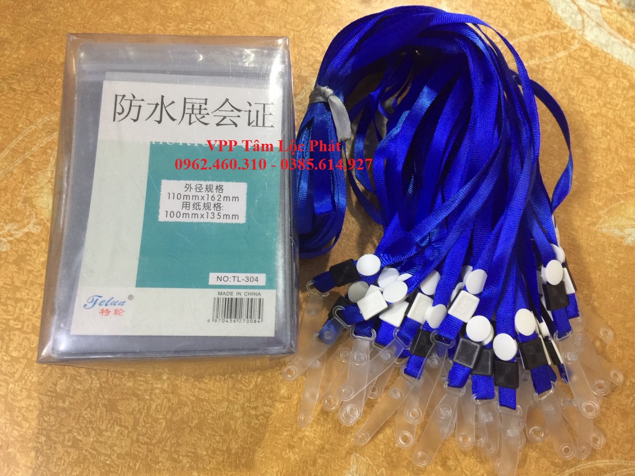 SỈ 50 BỘ THẺ ĐEO NHÂN VIÊN 304 (DỌC, KT 110*162mm) + dây đeo thẻ lụa móc nhựa (LOẠI ĐẸP)