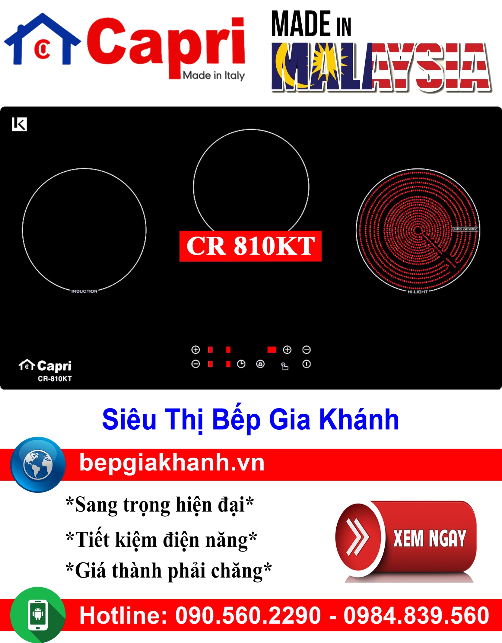 [HCM]Bếp điện từ Capri CR 810KT nhập khẩu Malaysia, bếp từ, bếp điện từ, bếp từ đôi, bếp điện từ đôi, bếp từ giá rẻ, bếp điện từ giá rẻ, bếp từ đơn, bep tu don, bep tu