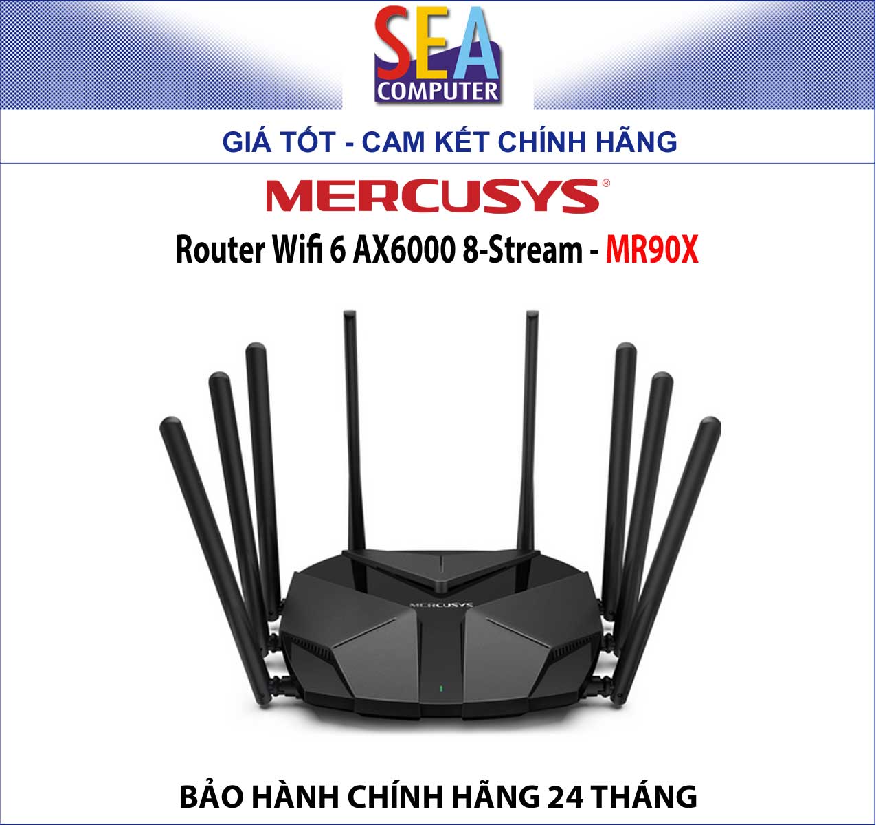 Bộ Router Wifi 6 AX6000 8-Stream - Mercusys MR90X