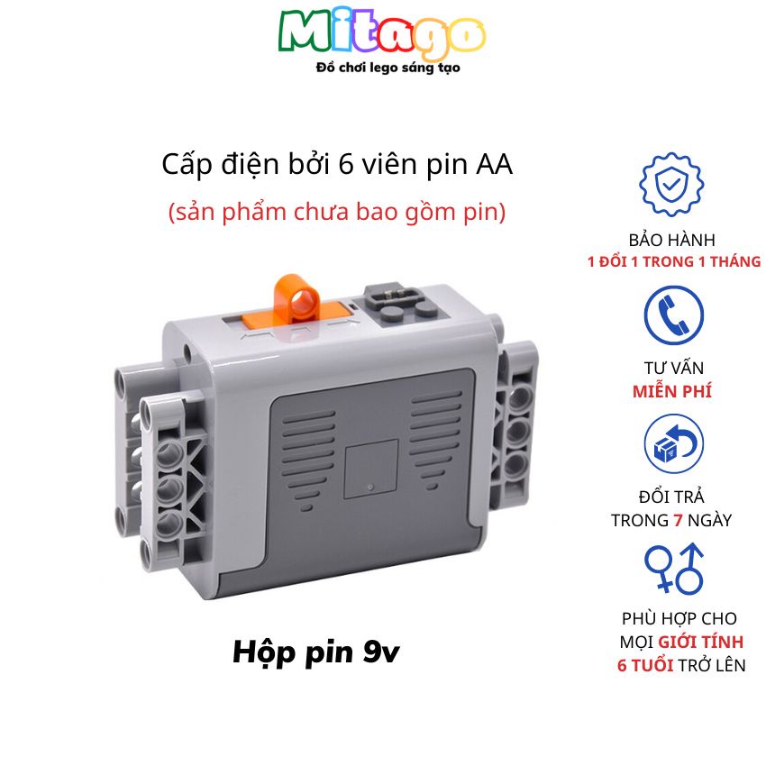 Mô hình lắp ráp Động cơ technic hộp pin 8881 tương thích 9686 bảo hành 1 đổi 1 trong 30 ngày
