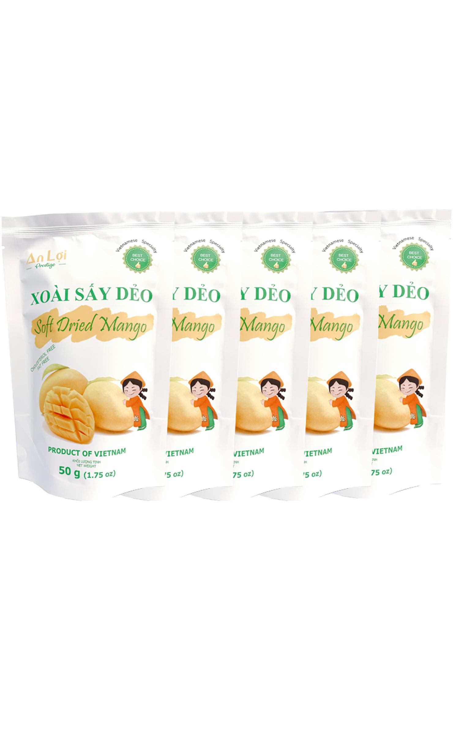 [HCM]LÔ 5 Xoài sấy dẻo An Lợi (50g x 5 gói) (SOFT DRIED MANGO) 부드러운 말린 망고