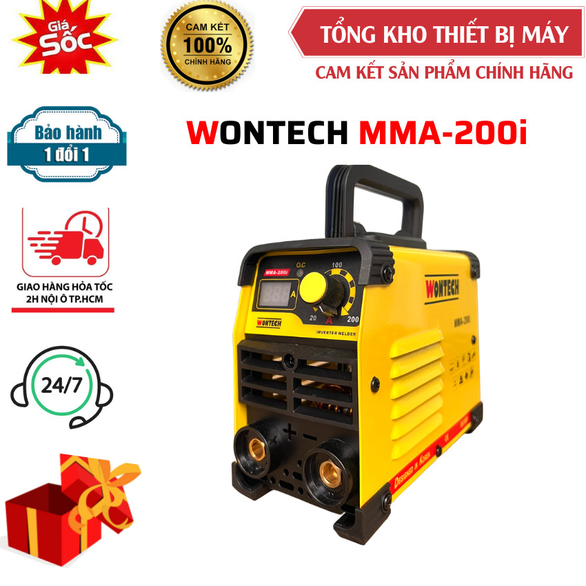 [FREESHIPMAX ] Máy Hàn MiNi Wontech MMA 200I - Máy Hàn Điện Tử - Máy Hàn Gia Đình Và Thợ - Nhỏ Gọn -