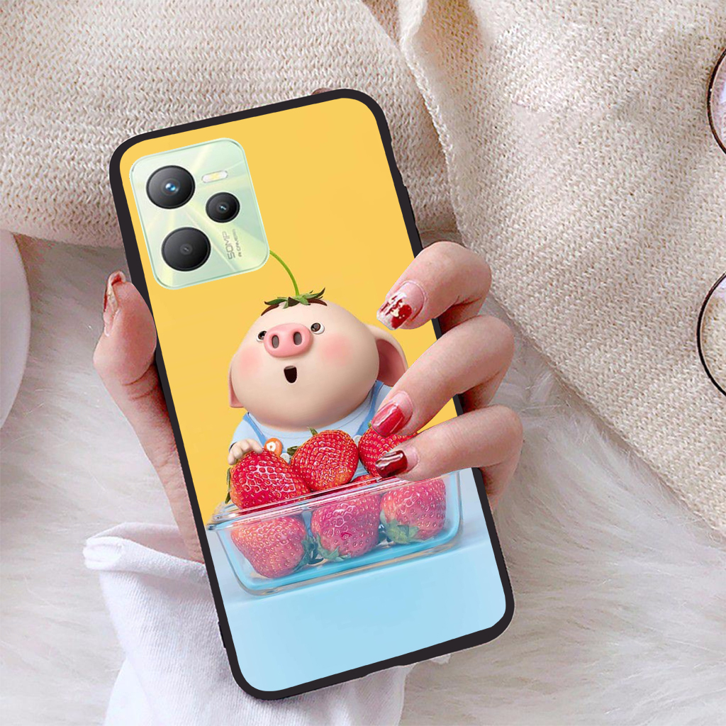 Ốp lưng realme c35 viền dẻo tpu bst pig cute