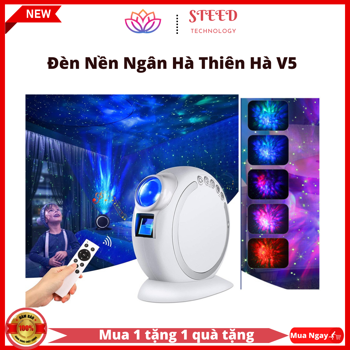Đèn thiên hà ngân hà . đèn nền thiên hà ngân hà v5 chiếu sao kết nối bluetooth 7 màu dùng cho phòng karaoke phòng bay phòng ngủ . đèn laser thiên hà galaxy v5 . , tích hợp pin tích điện 5-6h có cảm biến nhạc, có loa bluetooth - bh 1 năm