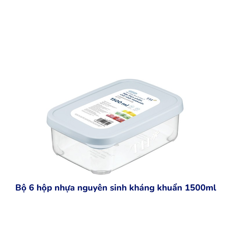 Hộp nhựa nguyên sinh kháng khuẩn 1500ml
