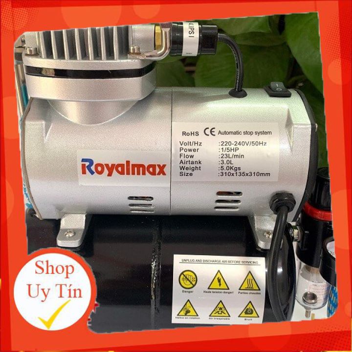 Máy nén khí mini tc-20t royalmax - máy nén khí có thể sử dụng cho bút vẽ mỹ thuật