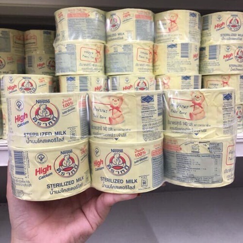 Lốc 12 lon sữa gấu Thái Lan