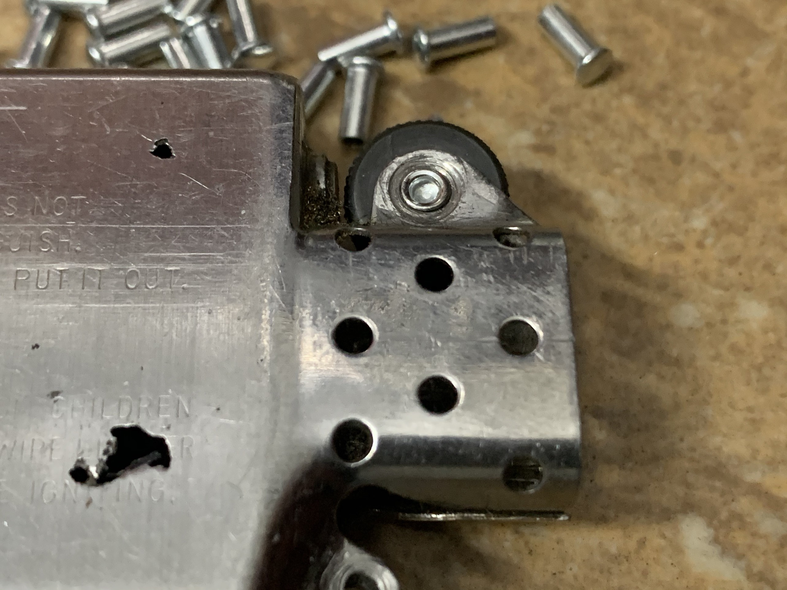 Chốt Tán Bánh Xe Zippo chuyên dụng - Đinh tán bánh xe đánh lửa Zippo - Phụ Kiện Sửa Zippo