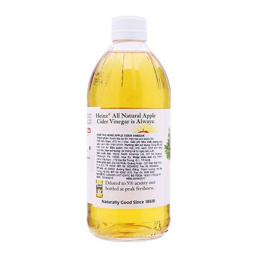 Dấm táo giảm cân HEINZ nhập khẩu Mỹ - Giấm táo hữu cơ dung tích 473ml