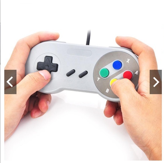 Tay cầm chơi game 4 nút nintendo snes cáp usb cho pc/ mac