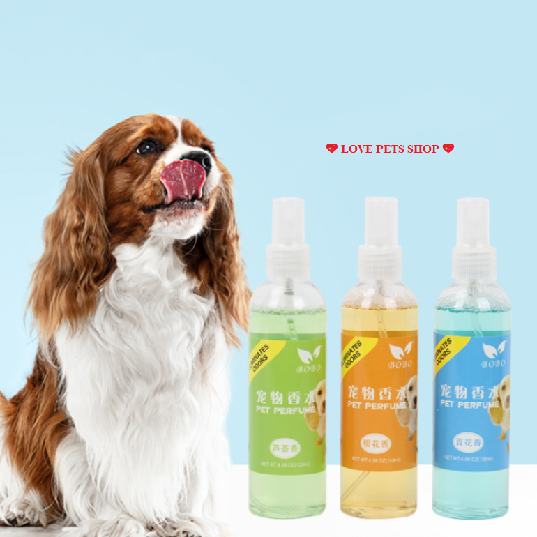 Nước hoa khử mùi hôi cho Chó Mèo Bobo chai 120ml - Love pets shop