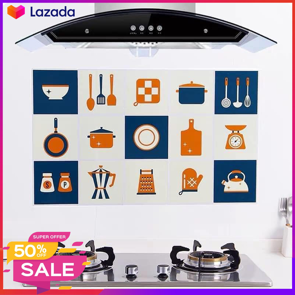 Miếng Giấy Dán Nhà Bếp Kích Thước 75cmx45cm, Cách Nhiệt Chống Dầu Mỡ, Decal Dán Bếp