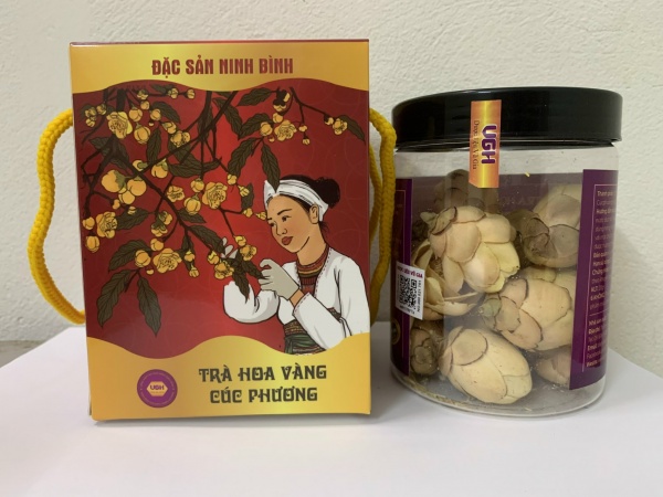 Trà hoa vàng Vũ Gia - Trà hoa vàng Cúc Phương lọ 20g đặc sản Cúc Phương