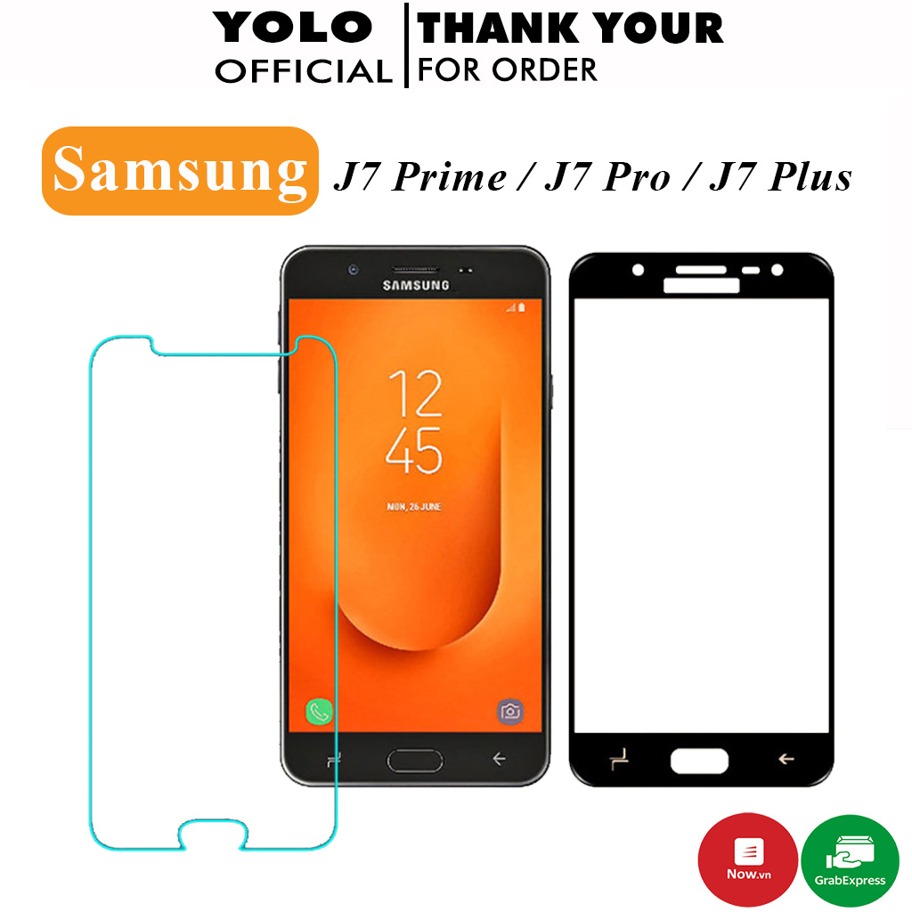 Kính Cường Lực Samsung Galaxy J7 Plus J7 Prime J7 Pro Trong Suốt Cảm Ứng Mượt mà Tặng kèm khăn lau