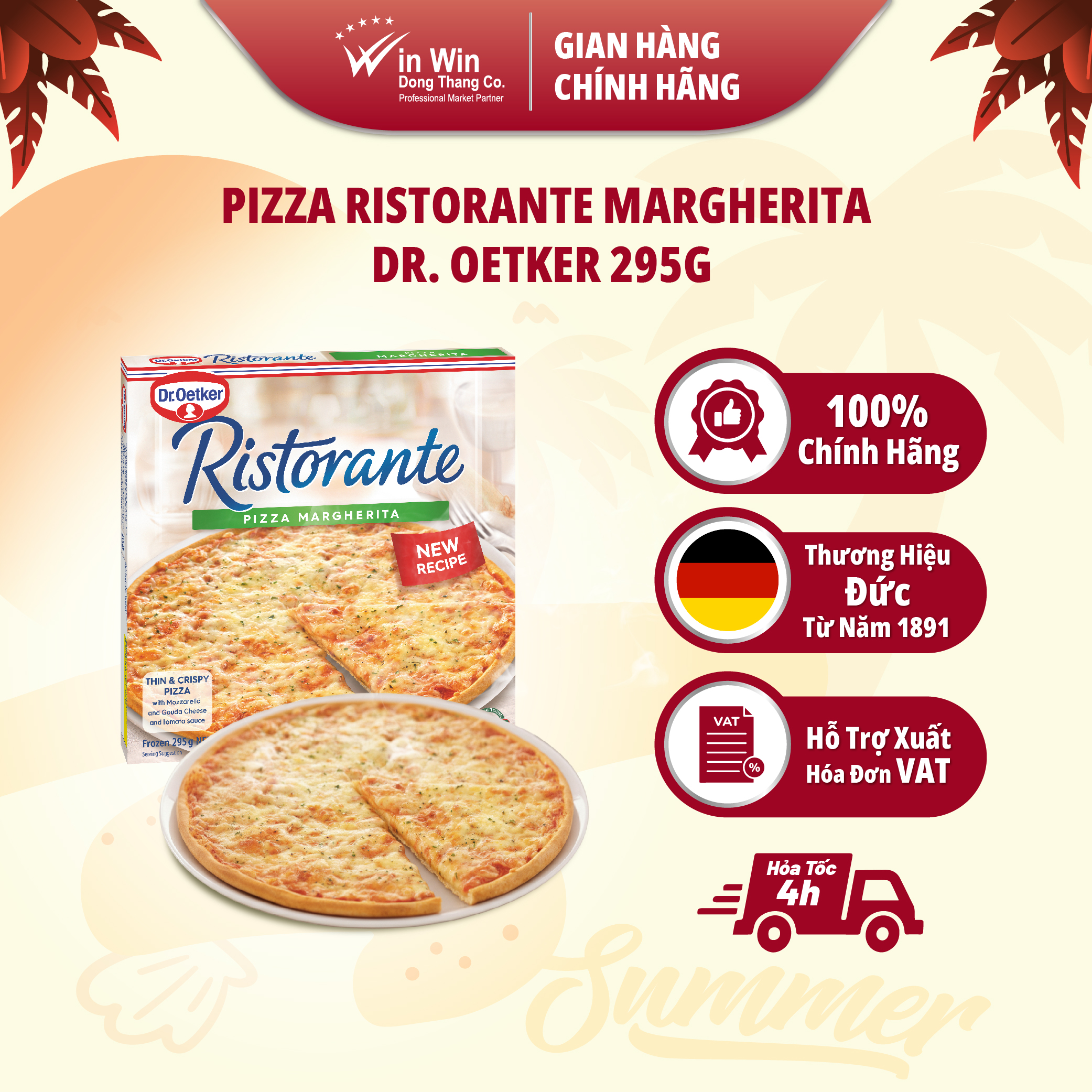 Pizza Ristorante Margherita Dr. Oetker 295g - Nhập Khẩu Đức | Dr.Oetker Ristorante Pizza Margherita 295g