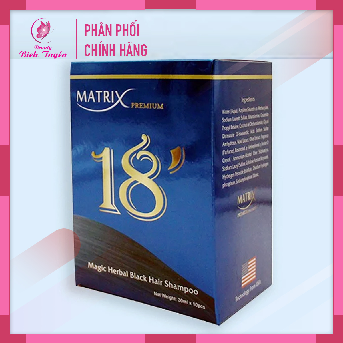 Gội là đen matrix premium 18 - gội là đen - gói và hộp
