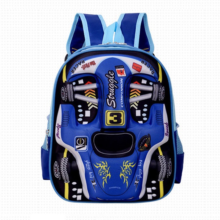 Balo Hình Ô tô 3D Cho Bé Đi Nhà Trẻ Chống Nước