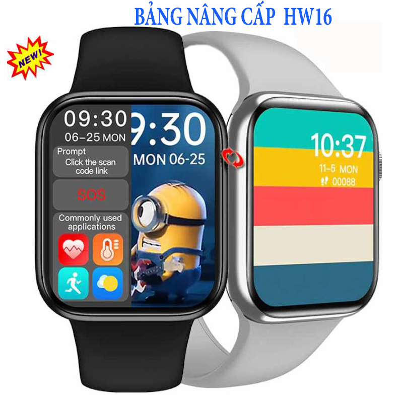 [ SIÊU PHẨM HW16] Đồng Hồ Thông Minh Seri 6 HW16 | Đồng Hồ  Nghe gọi trực tiếp, Theo Dõi Sức Khỏe, Nhịp Tim, Huyết áp, Chống Nước, Tiếng Việt 100%, Nhận Thông Báo App, Sale
