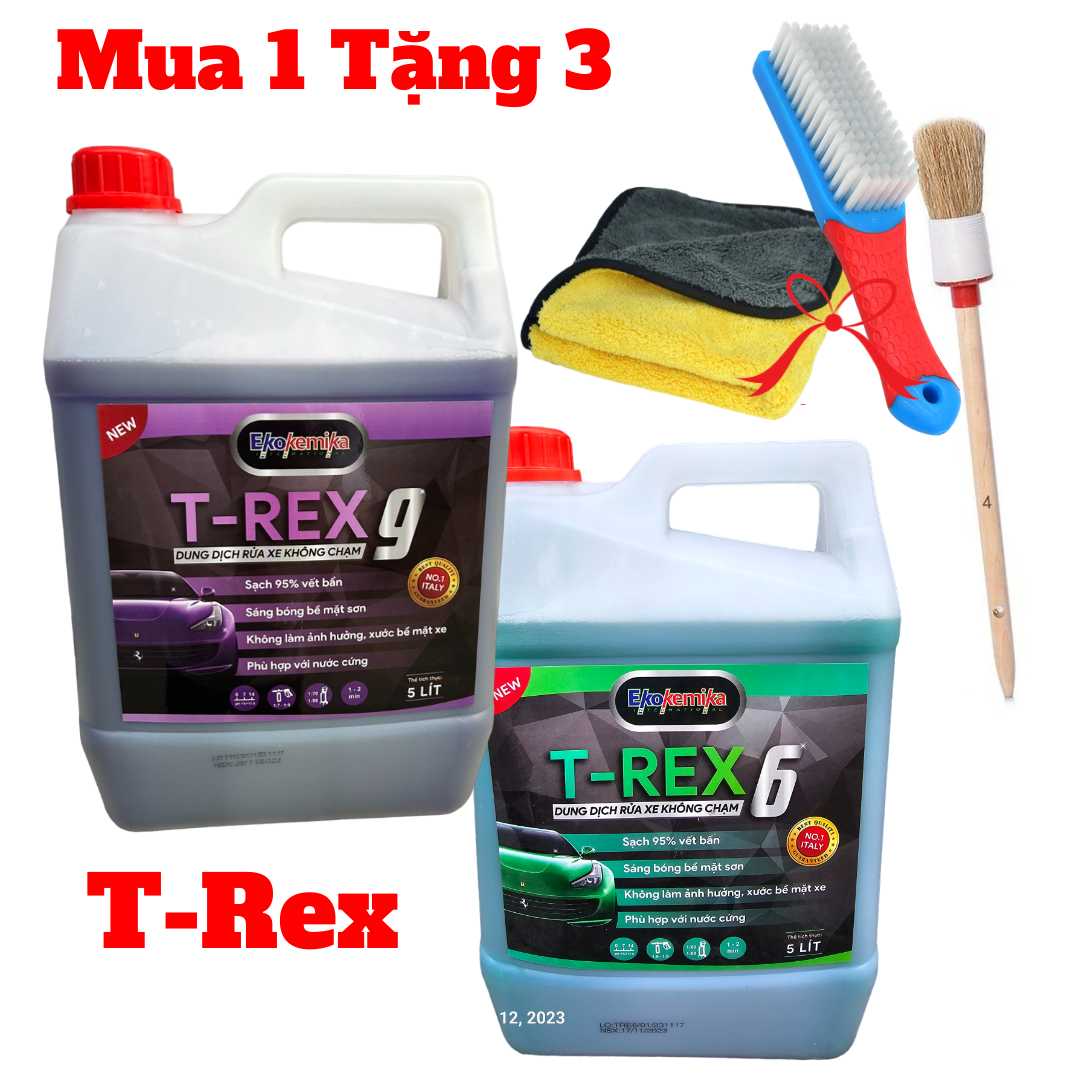 Dung Dịch Nước Rửa Xe Không Chạm (Mới) EKOKEMIKA T-REX 6, T-REX 9 5L