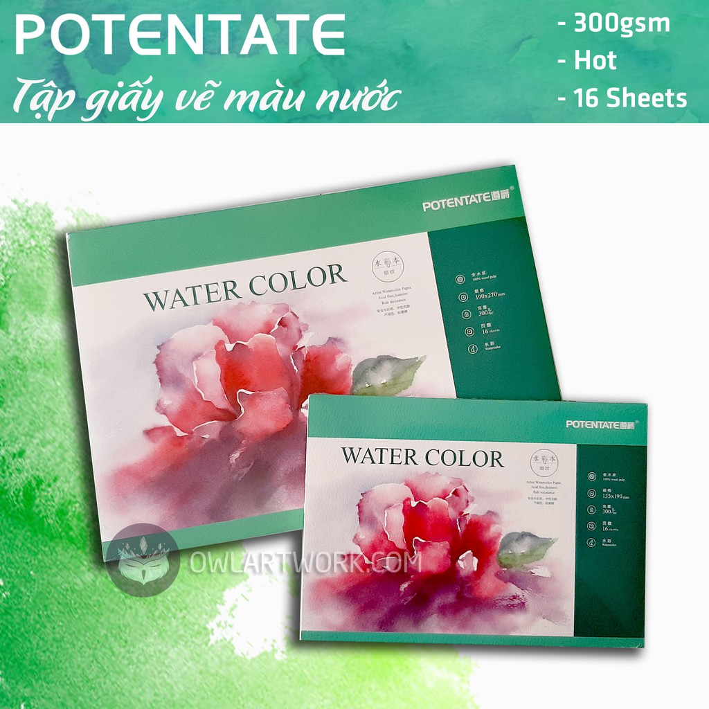 Sổ vẽ màu nước Potentate
